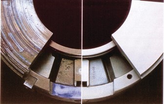 Before/After Thrust Bearing Re-Babbitting Service
